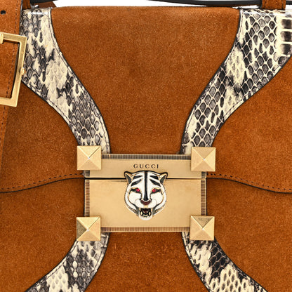 Gucci Snakeskin Suede Osiride Shoulder Bag Bright Cuir 8 of 11