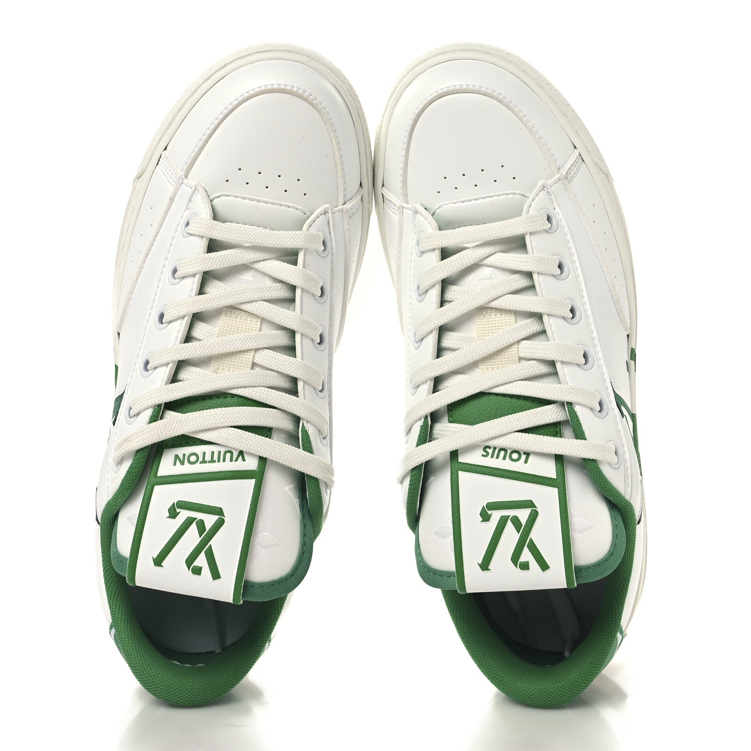 Louis Vuitton Calfskin Charlie Sneaker 36 White Green 2 of 9