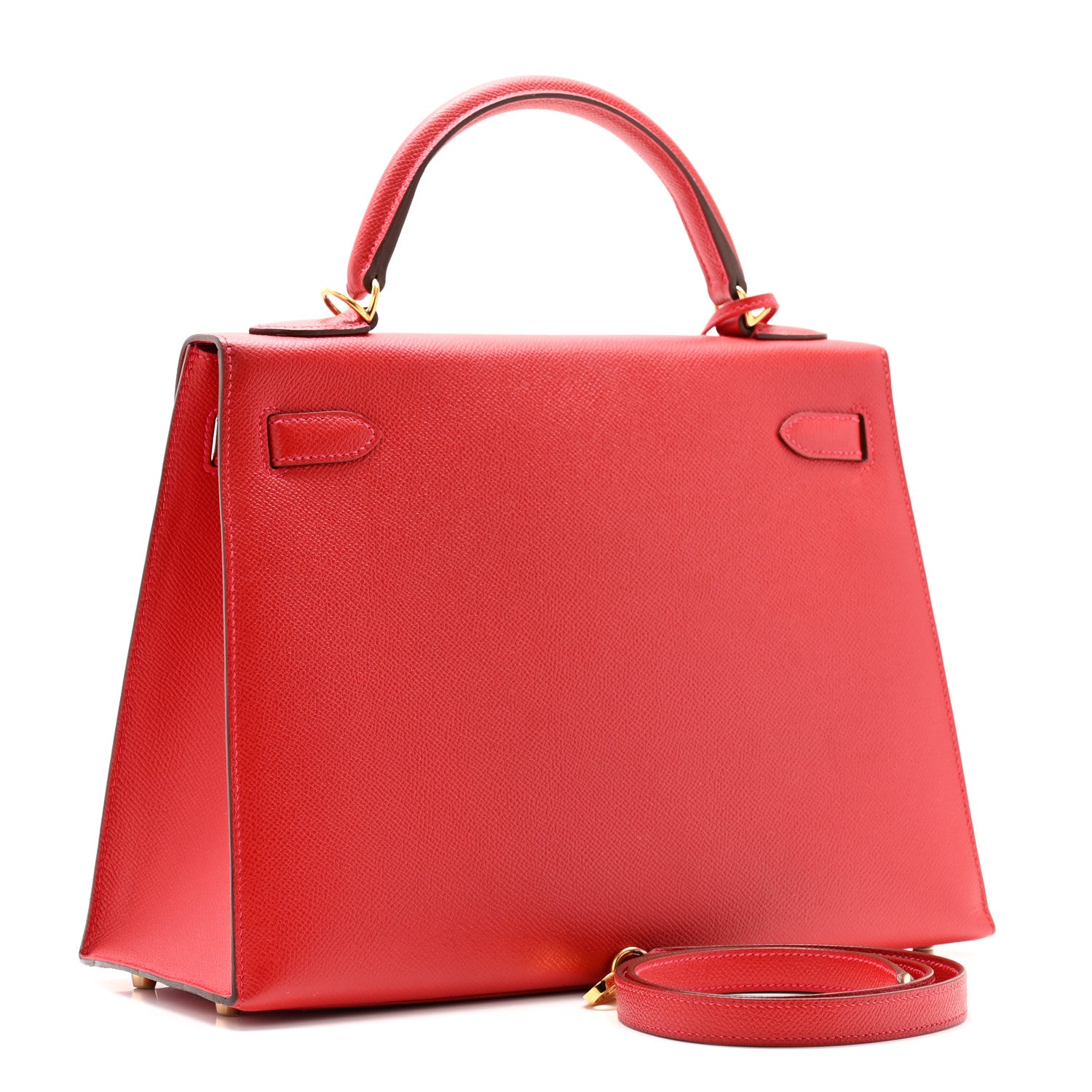 Hermes Epsom Kelly Sellier 32 Rouge Casaque 3 of 11