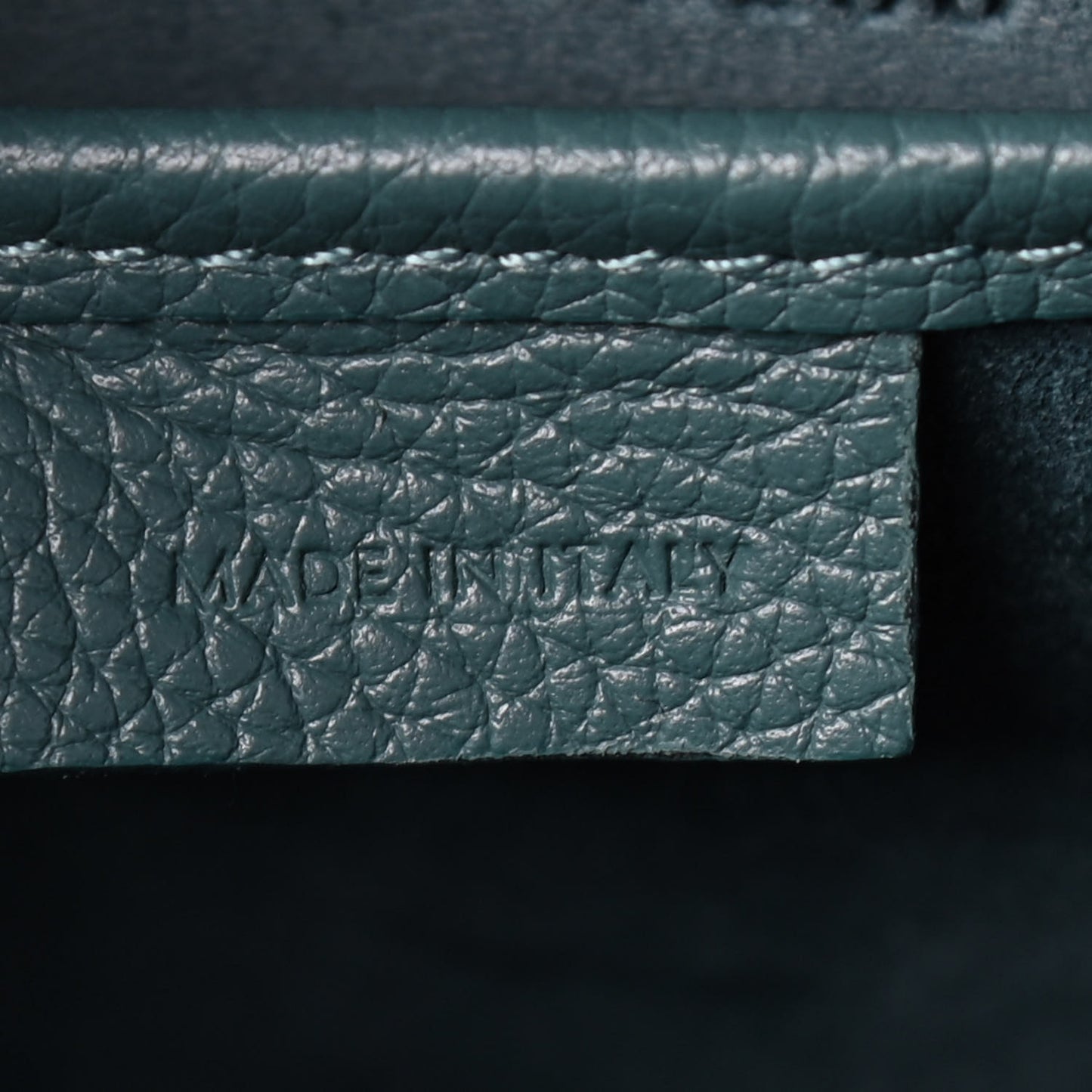 Drummed Calfskin Nano Luggage Celadon