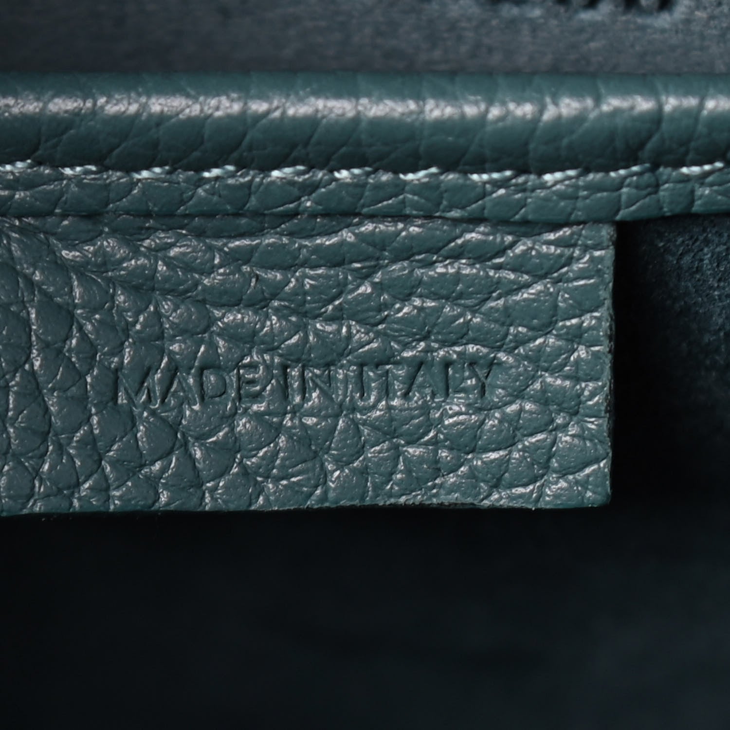 Celine Drummed Calfskin Nano Luggage Celadon 10 of 10