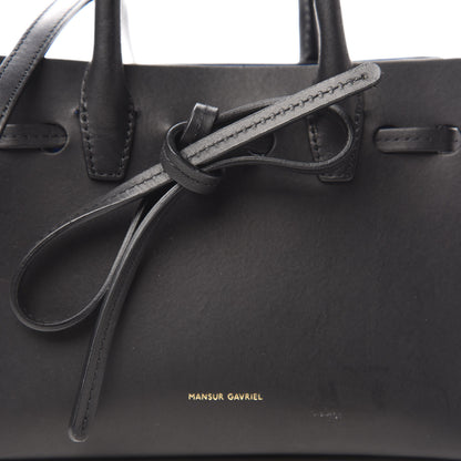Mansur Gavriel Calfskin Mini MIni Sun Bag Black Royal 8 of 8