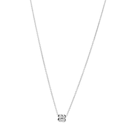 Tiffany Platinum Diamond .16ctw Flower Pendant Necklace 1 of 6