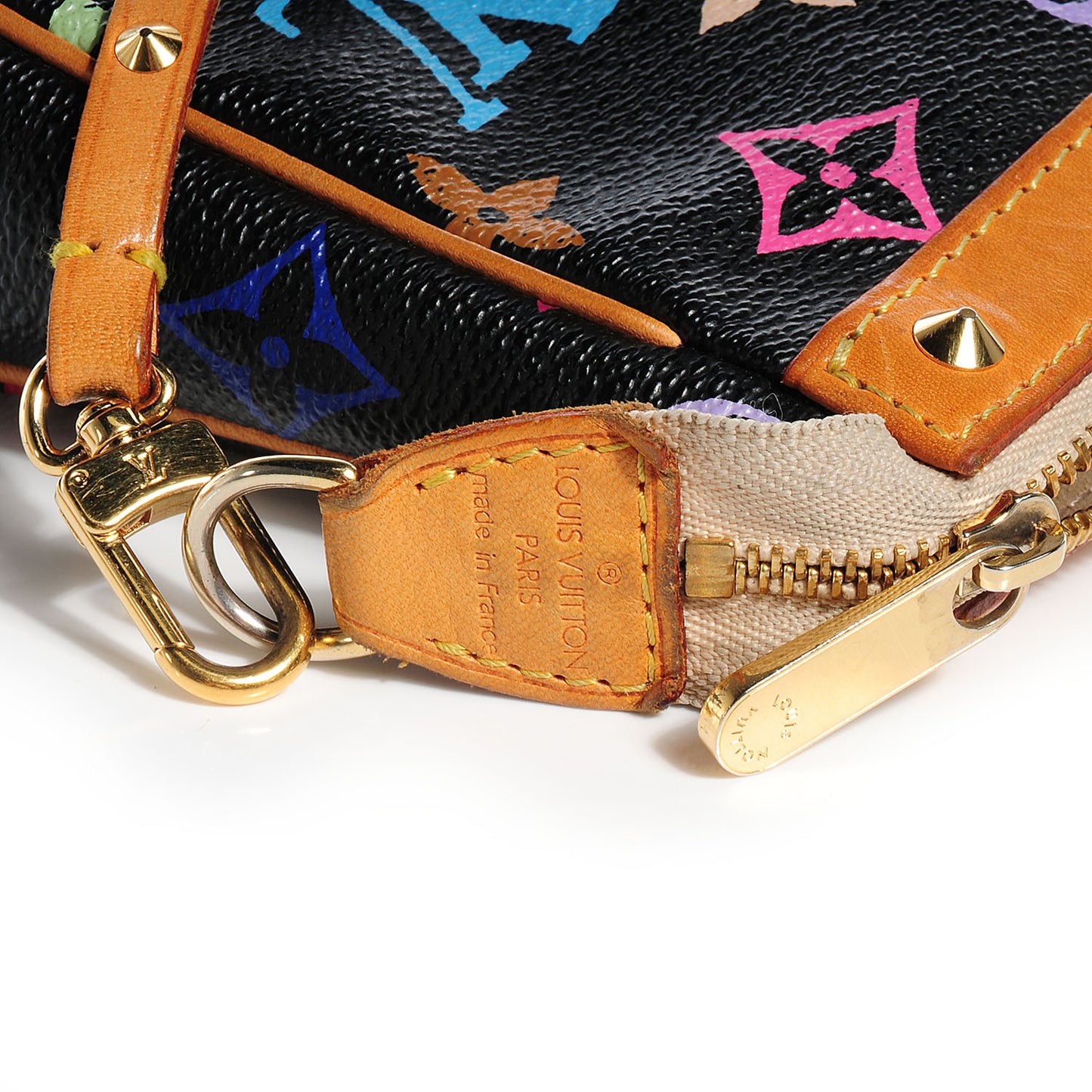 Monogram Multicolor Pochette Accessories Black