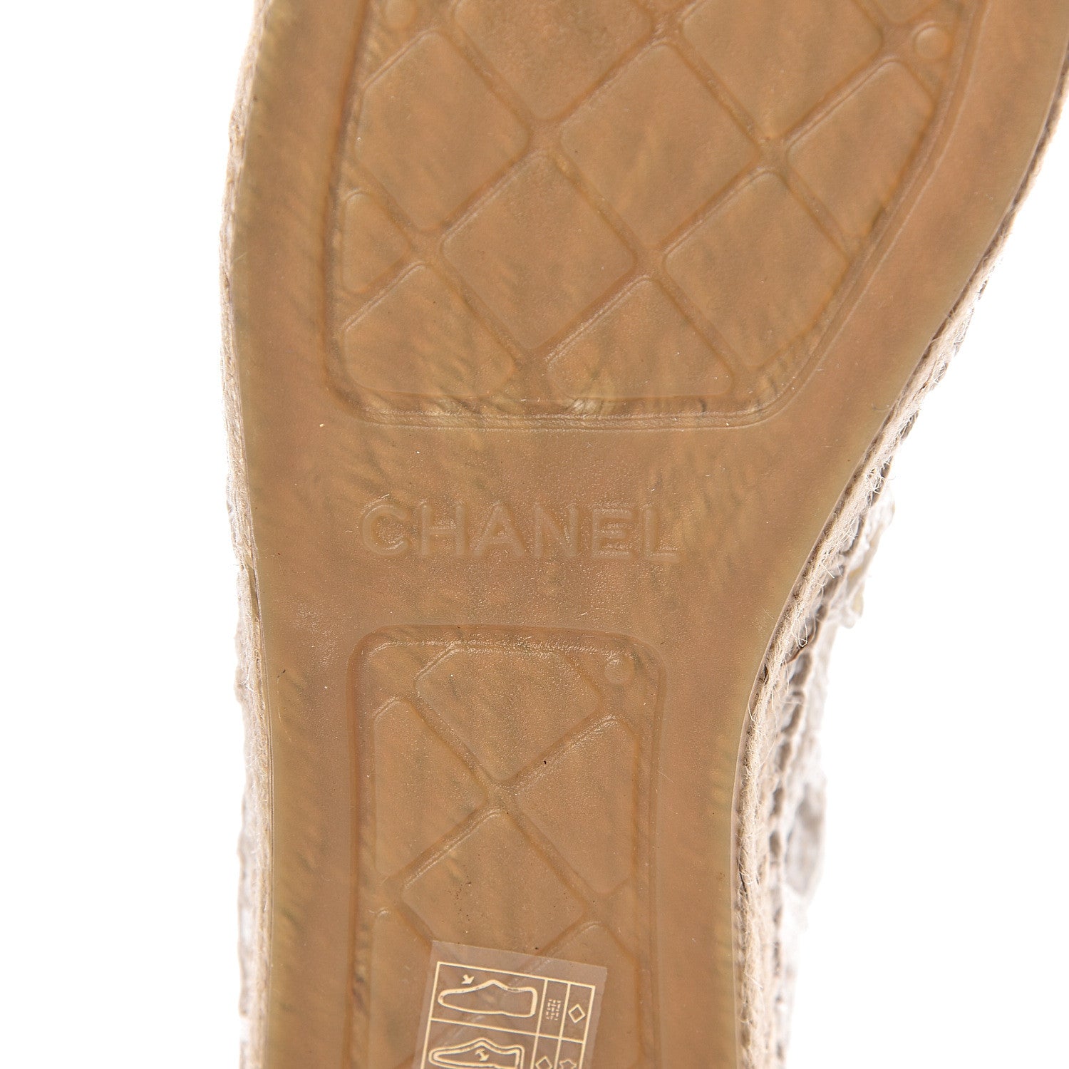 Chanel Woven Fabric Grosgrain CC Espadrilles 40 White Black 7 of 10