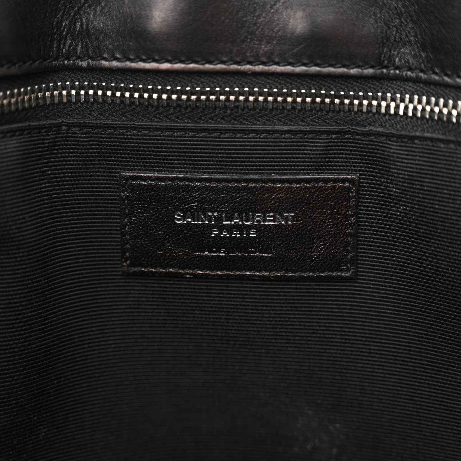 Saint Laurent Smooth Calfskin Matelasse Chevron Large Monogram Shopping Bag Black 7 of 16