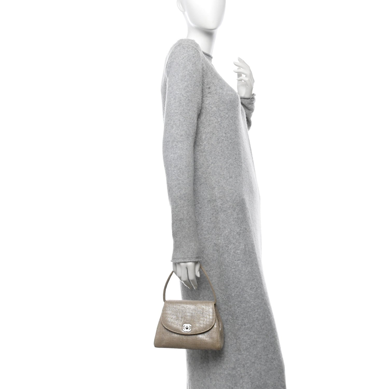 Chanel Iridescent Linen Kelly Flap Gold 2 of 11