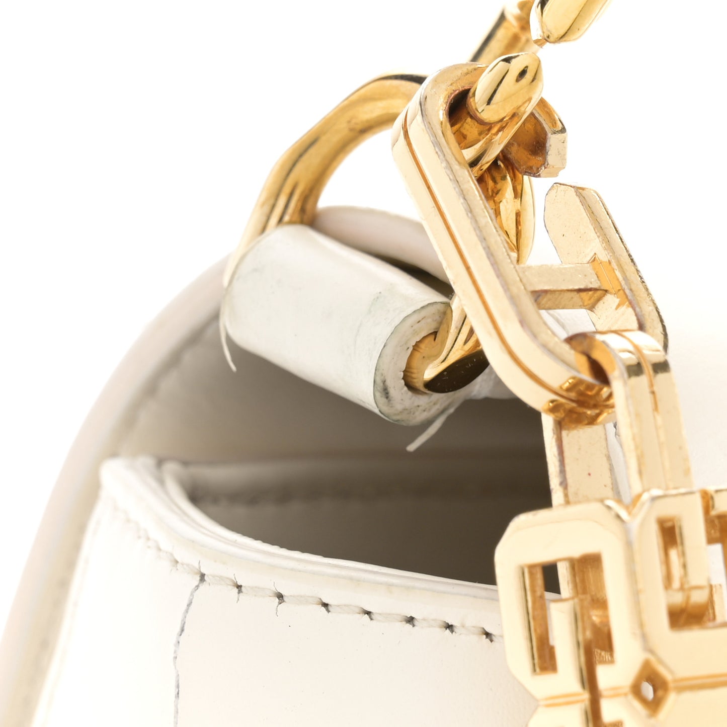 Box Calfskin Small 4G Cube Chain Shoulder Bag Ivory