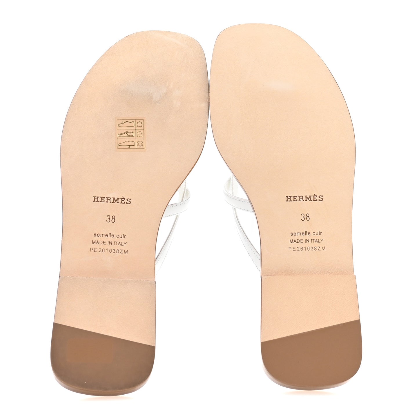 Calfskin Miss Sandals 38 White