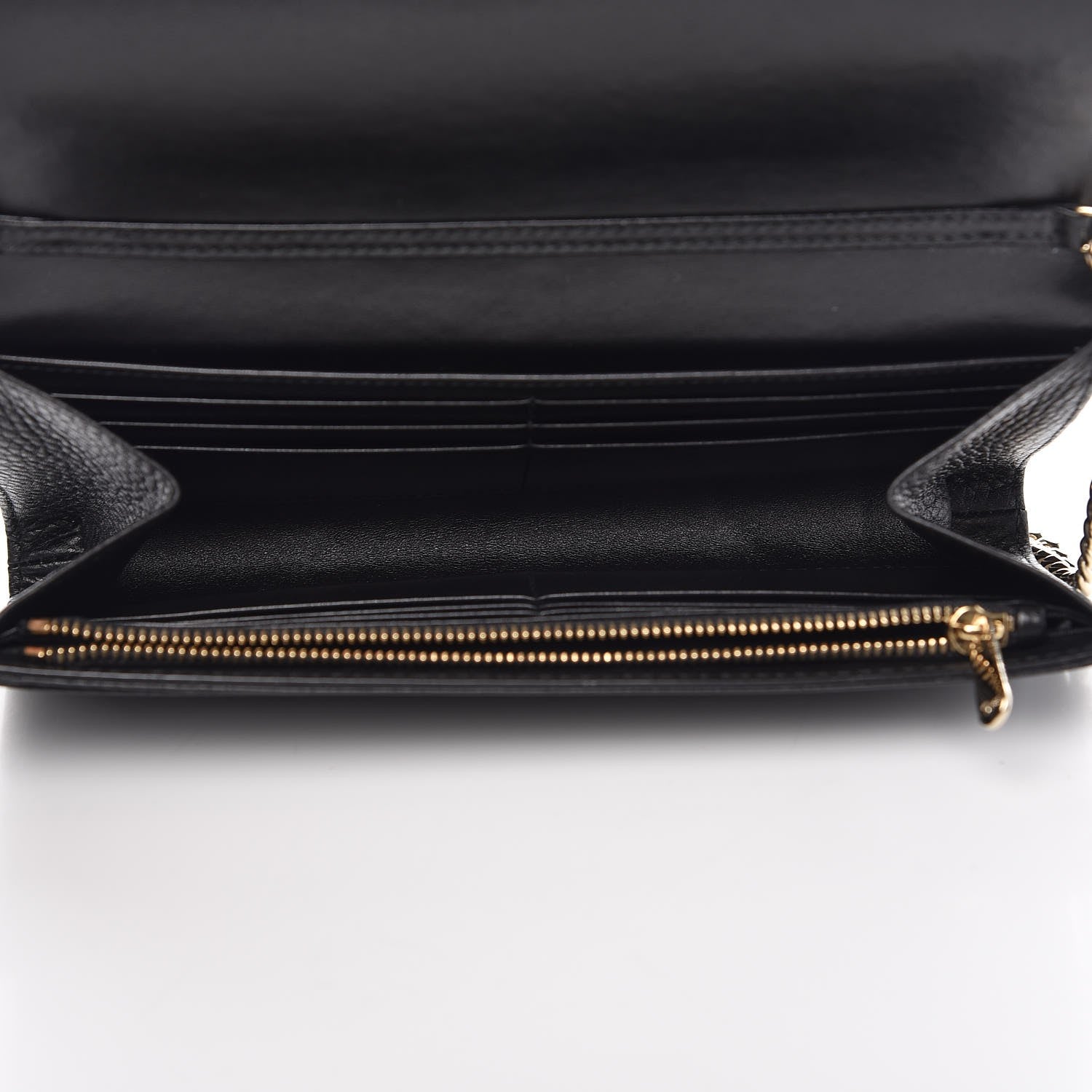 Christian Dior Grained Calfskin Diorama Croisiere Chain Wallet Black 5 of 8