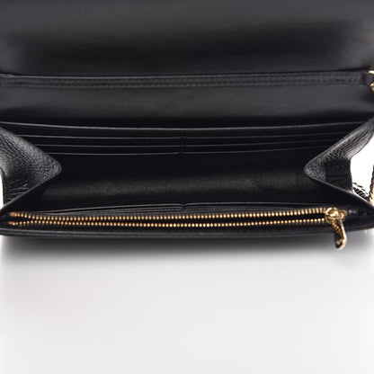 Christian Dior Grained Calfskin Diorama Croisiere Chain Wallet Black 5 of 8