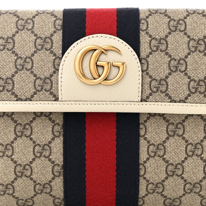 Gucci GG Supreme Monogram Web Small Ophidia Belt Bag 80 32 Beige Ebony White 8 of 10