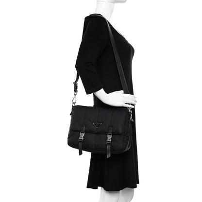 Prada Tessuto Nylon Bomber Messenger Black 2 of 15