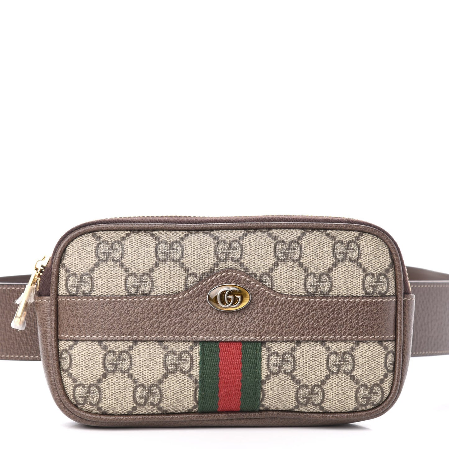 GG Supreme Monogram Ophidia Belted iPhone Case 95 38 Dark Brown