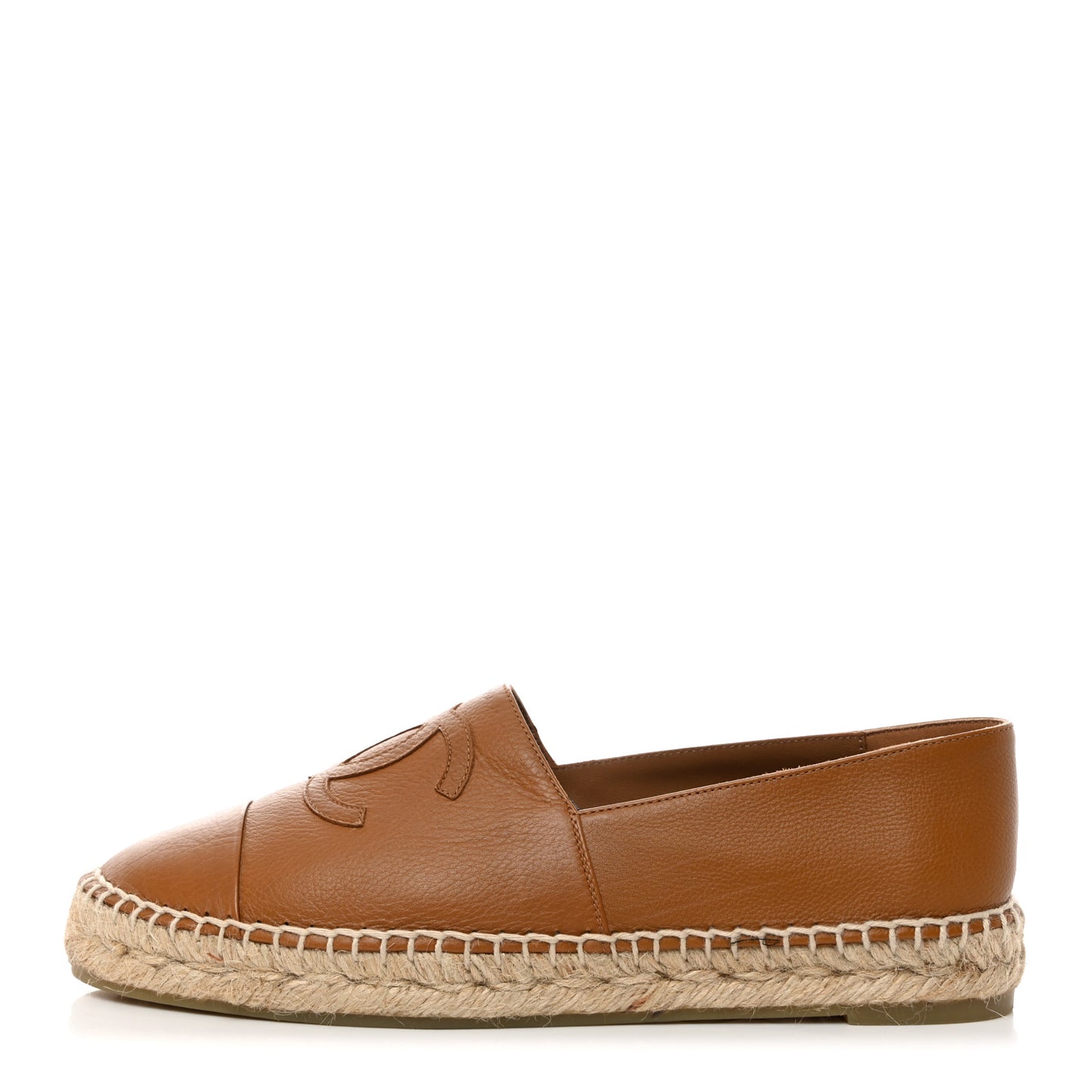 Lambskin CC Espadrilles 39 Light Brown