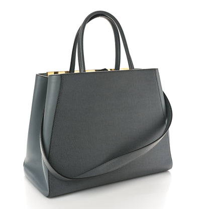 Fendi Vitello Elite Regular 2Jours Tote Gray 3 of 8