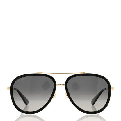 Gucci Aviator Sunglasses GG0062S Black Gold 2 of 8