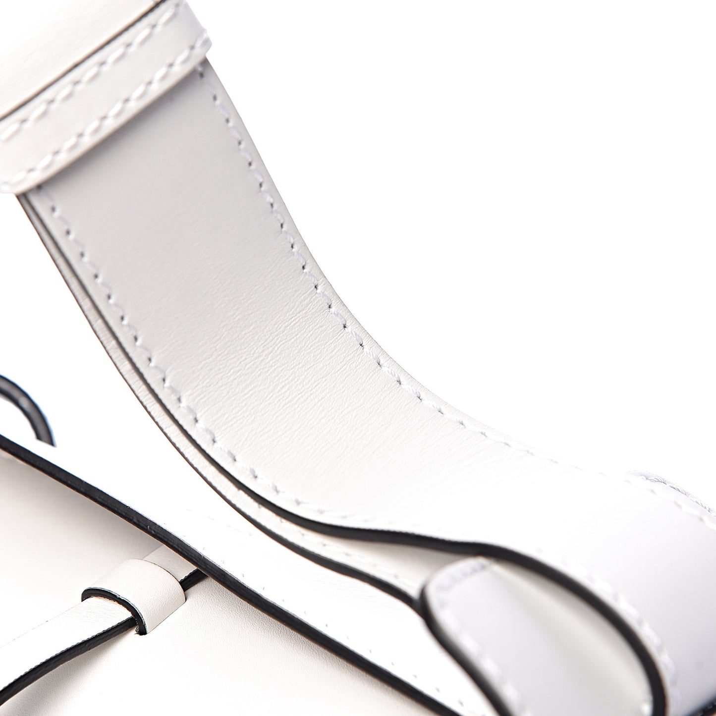 Supple Calfskin Small Bucket Chalk White