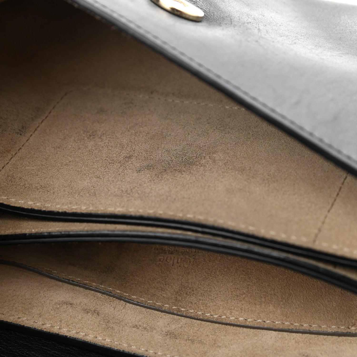 Chloe Suede Calfskin Small Faye Shoulder Bag Black 18 of 25