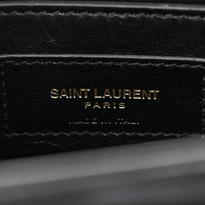 Saint Laurent Suede Small Classic Monogram Kate Tassel Satchel Black 6 of 10