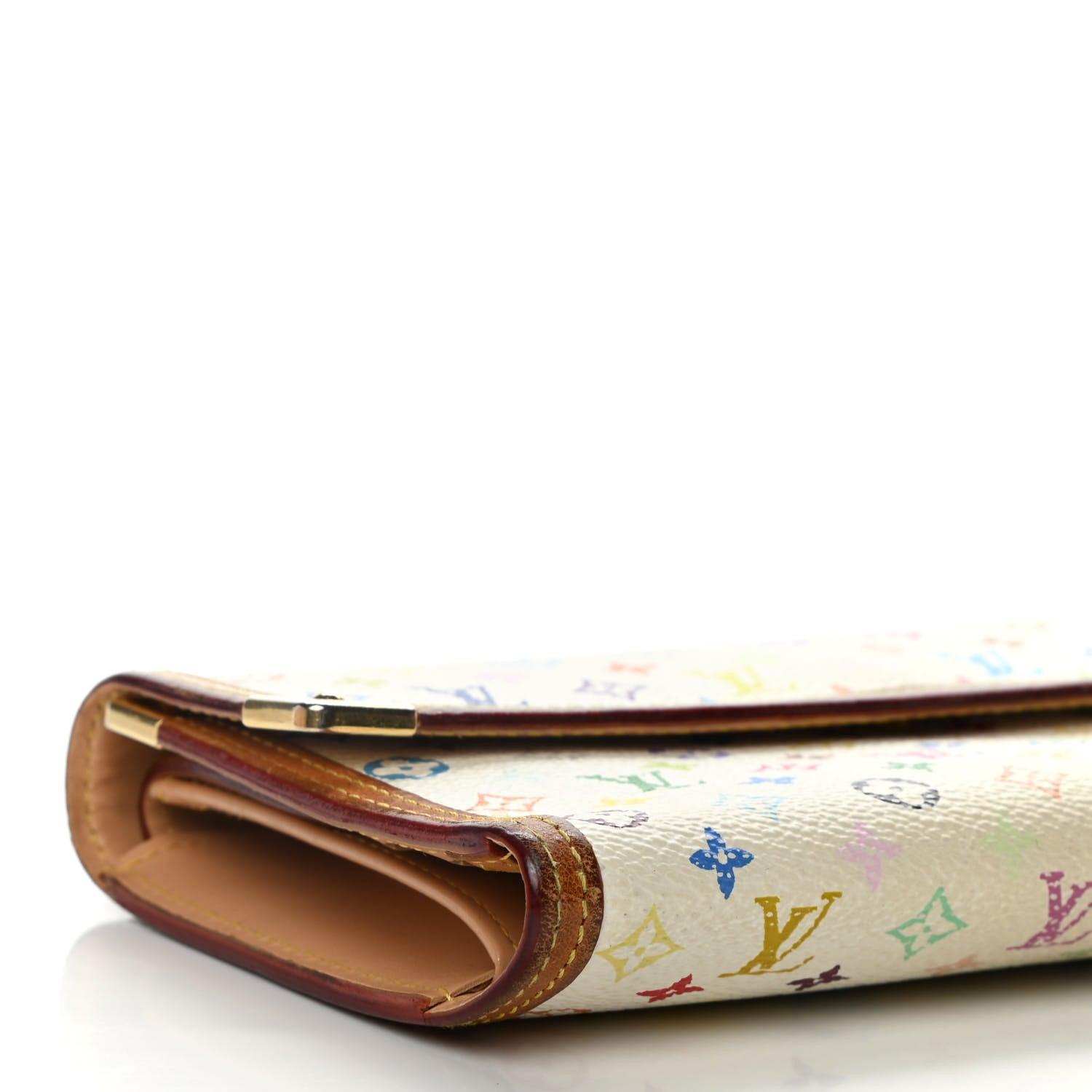 Louis Vuitton Monogram Multicolor Porte Tresor International Wallet White 9 of 19