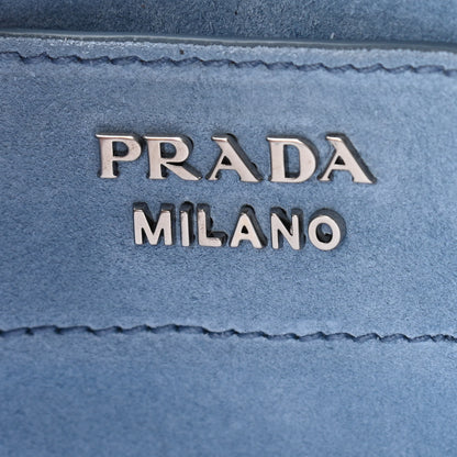 Prada Glace Calfskin Etiquette Shopping Bag Rosso Astrale 8 of 13