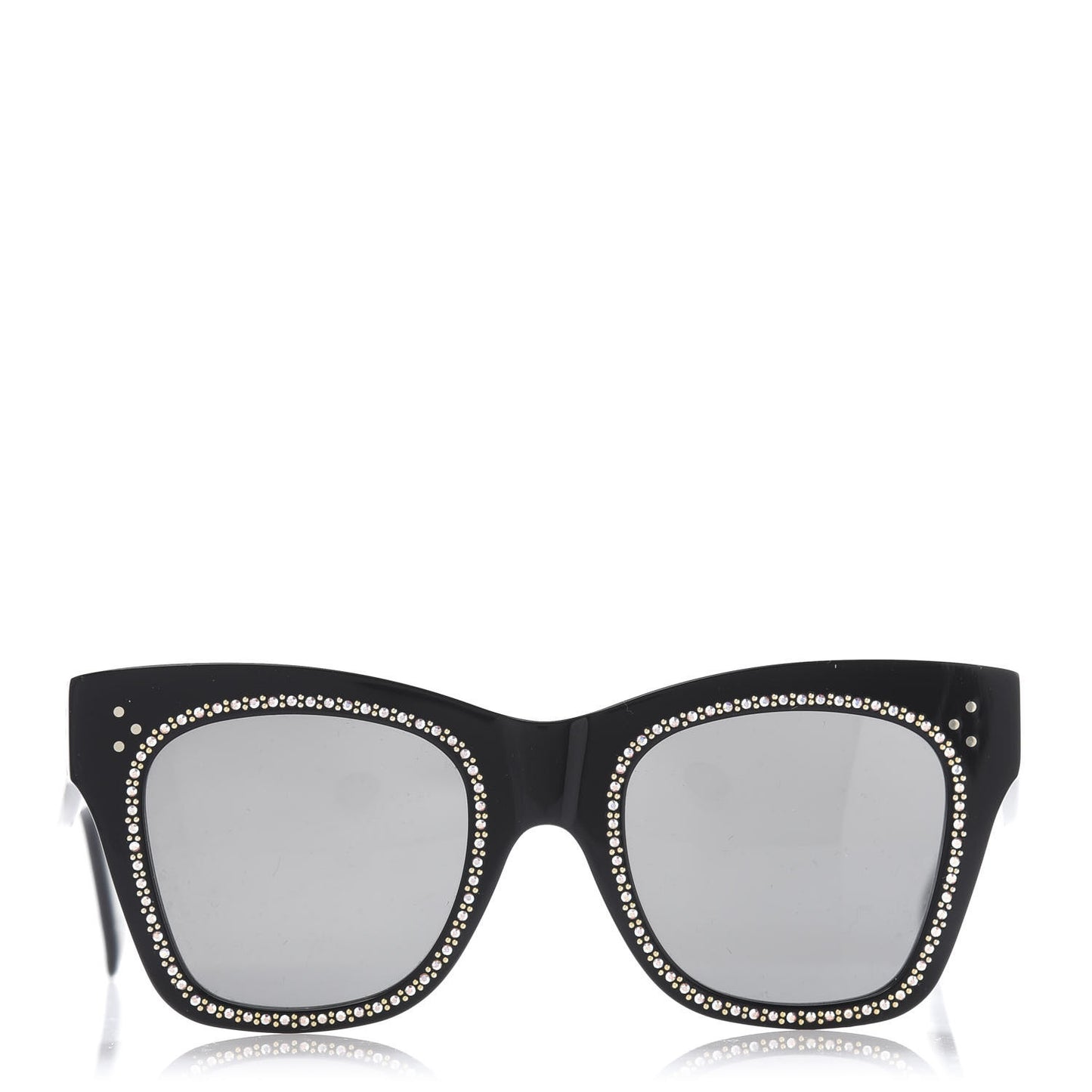Acetate Crystal Cat Eye Sunglasses CL 4004IS Black