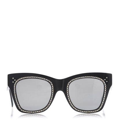 Celine Acetate Crystal Cat Eye Sunglasses CL 4004IS Black 2 of 8