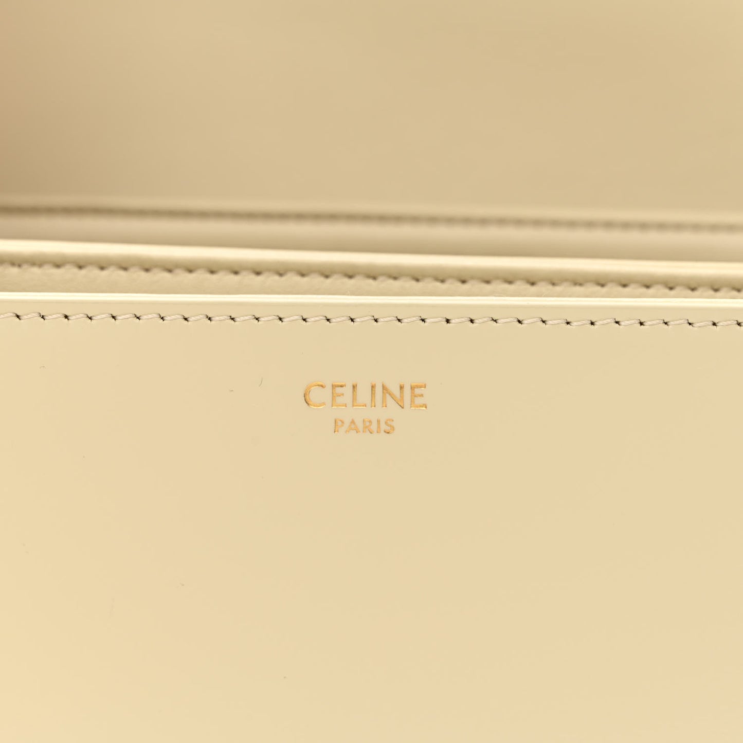 Shiny Calfskin Medium Triomphe Limestone