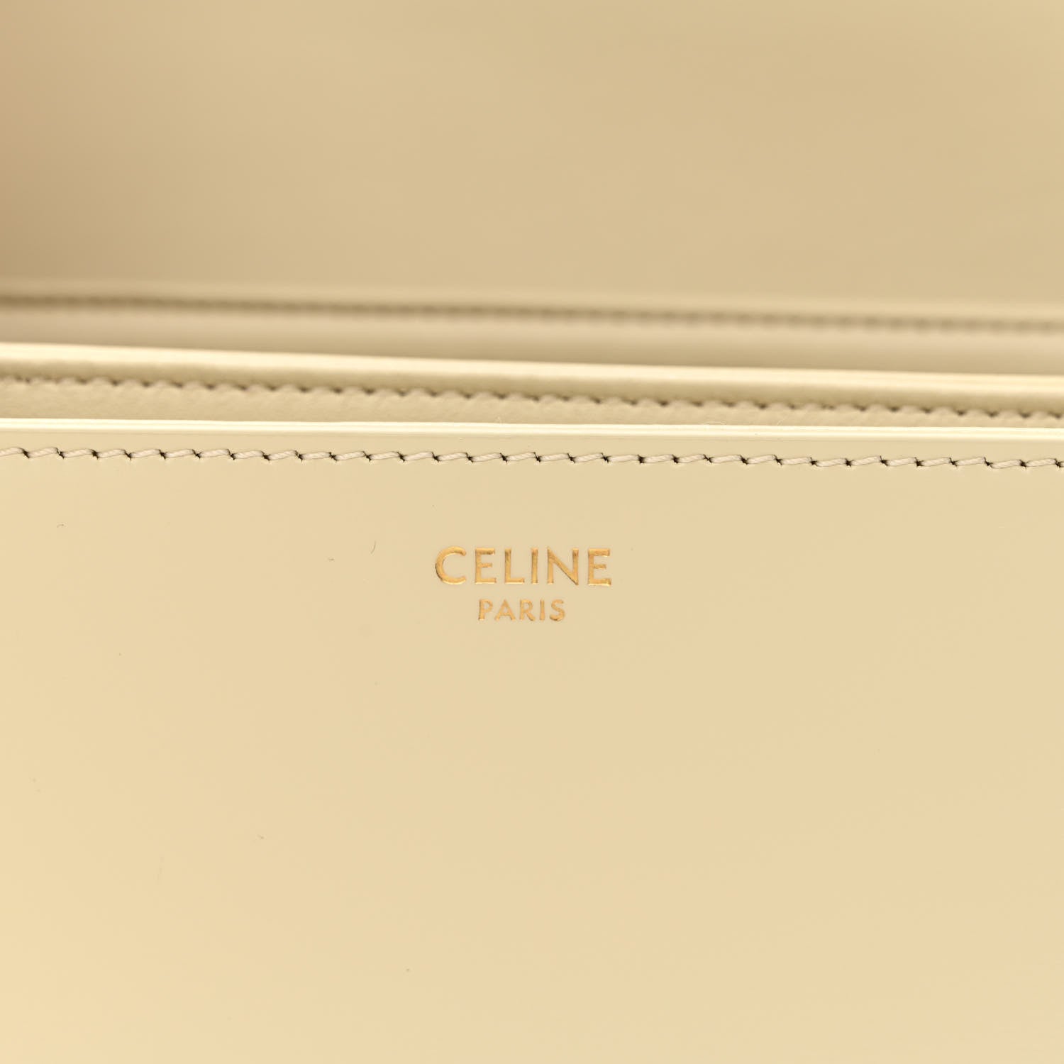 Celine Shiny Calfskin Medium Triomphe Limestone 6 of 12