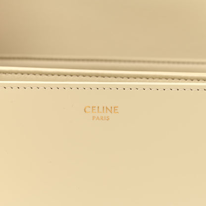 Celine Shiny Calfskin Medium Triomphe Limestone 6 of 12