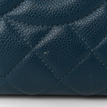 Chanel Caviar Quilted Grand Shopping Tote GST Dark Blue 15 of 21