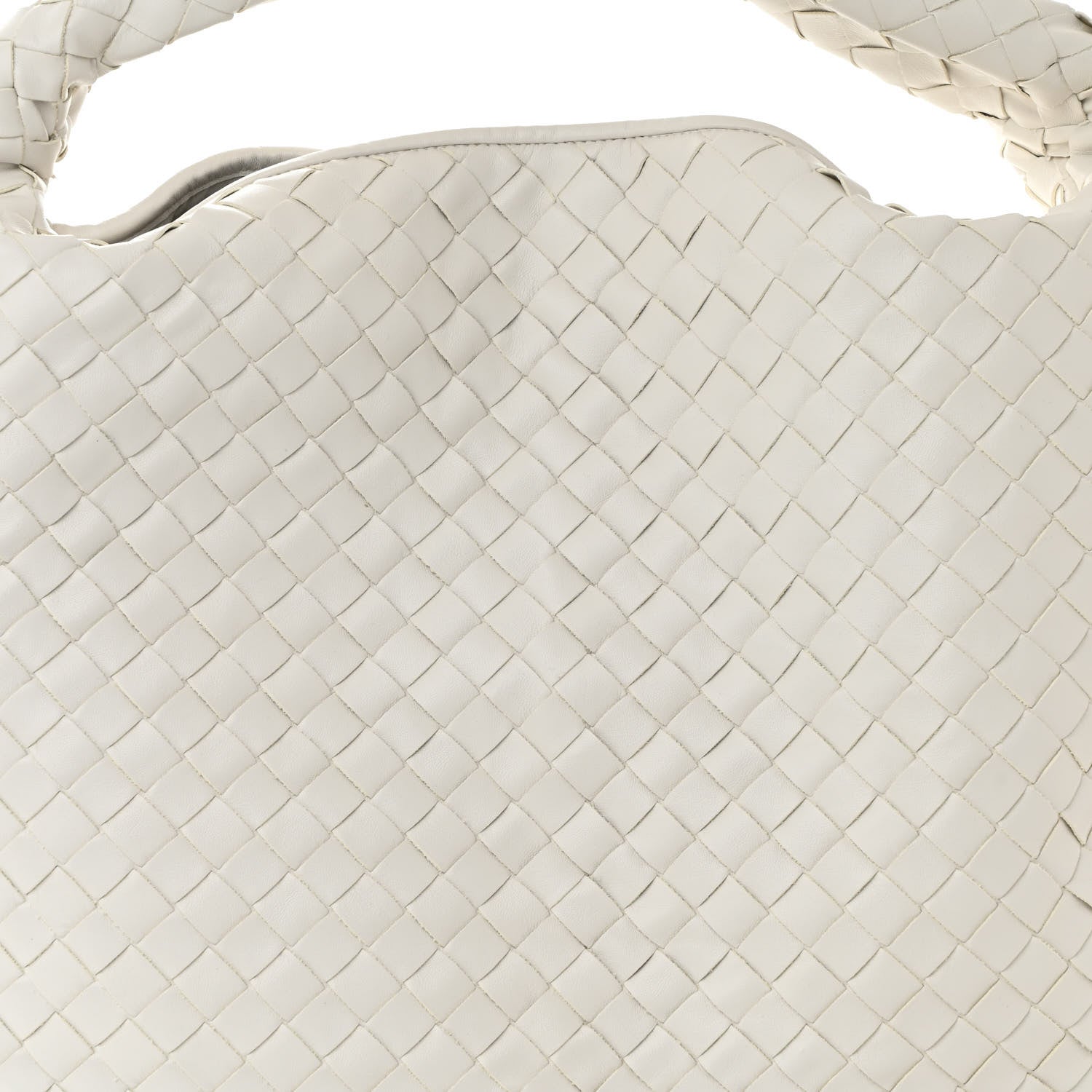 Bottega Veneta Calfskin Intrecciato Large Hop White 8 of 10