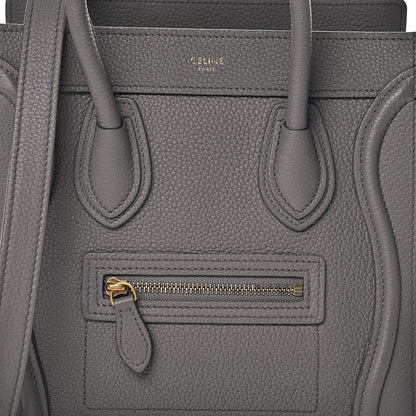 Celine Baby Drummed Calfskin Nano Luggage Kohl 10 of 10