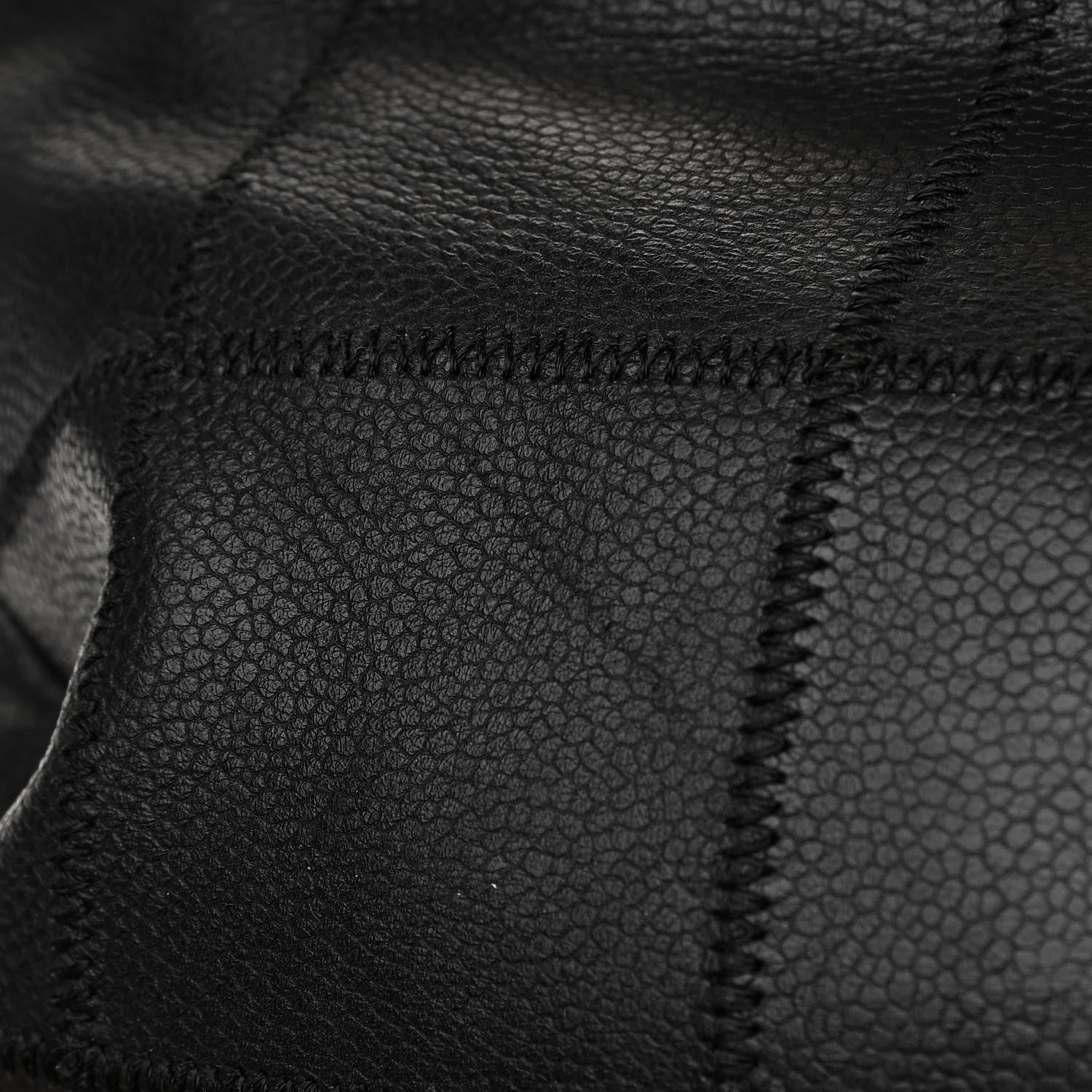 Chanel Caviar Square Stitched Large Tote Black 15 of 15