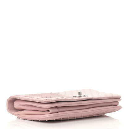 Chanel Calfskin Studded Chevron Quilted Flap Pink 4 of 13