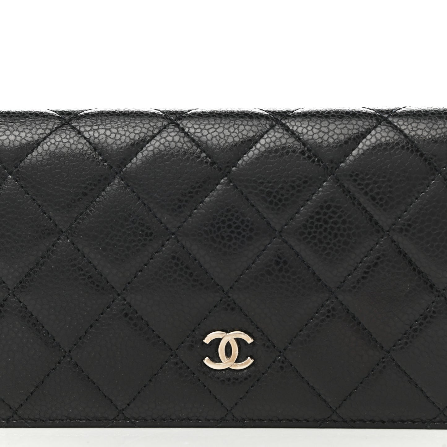Caviar Quilted Yen Wallet Black