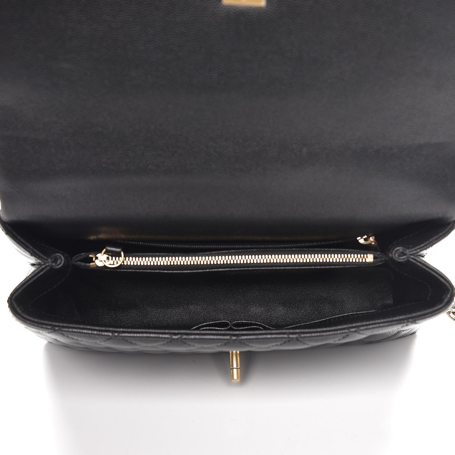 Chanel Caviar Lizard Quilted Small Coco Handle Flap Black 6 of 9