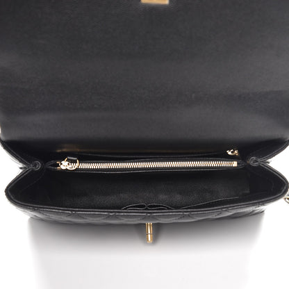 Chanel Caviar Lizard Quilted Small Coco Handle Flap Black 6 of 9