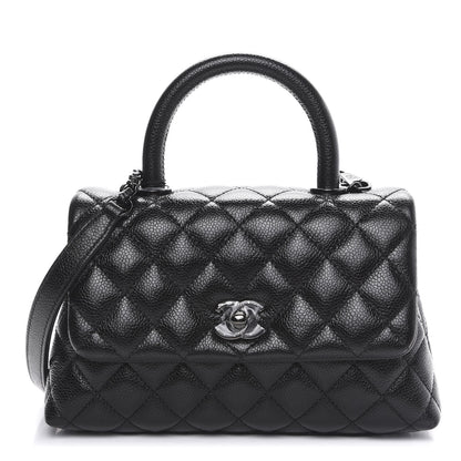 Chanel Caviar Quilted Mini Coco Handle Flap So Black 1 of 10