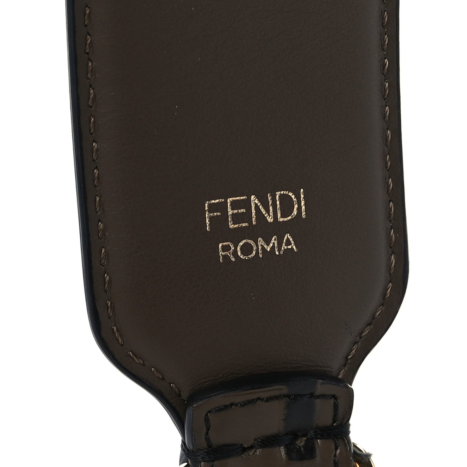 Fendi Vitello Century Bi-Color FF 1974 Embossed Strap You Maya Black 6 of 7