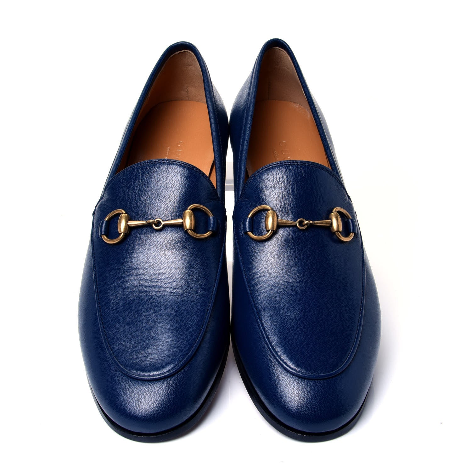 Gucci Malaga Kid Womens Jordaan Loafers 36.5 Electric Blue 5 of 9