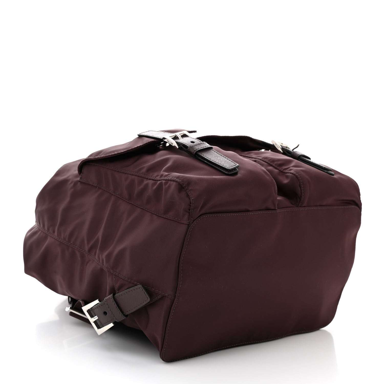 Prada Tessuto Nylon Saffiano Vela Medium Backpack Bordeaux 4 of 11