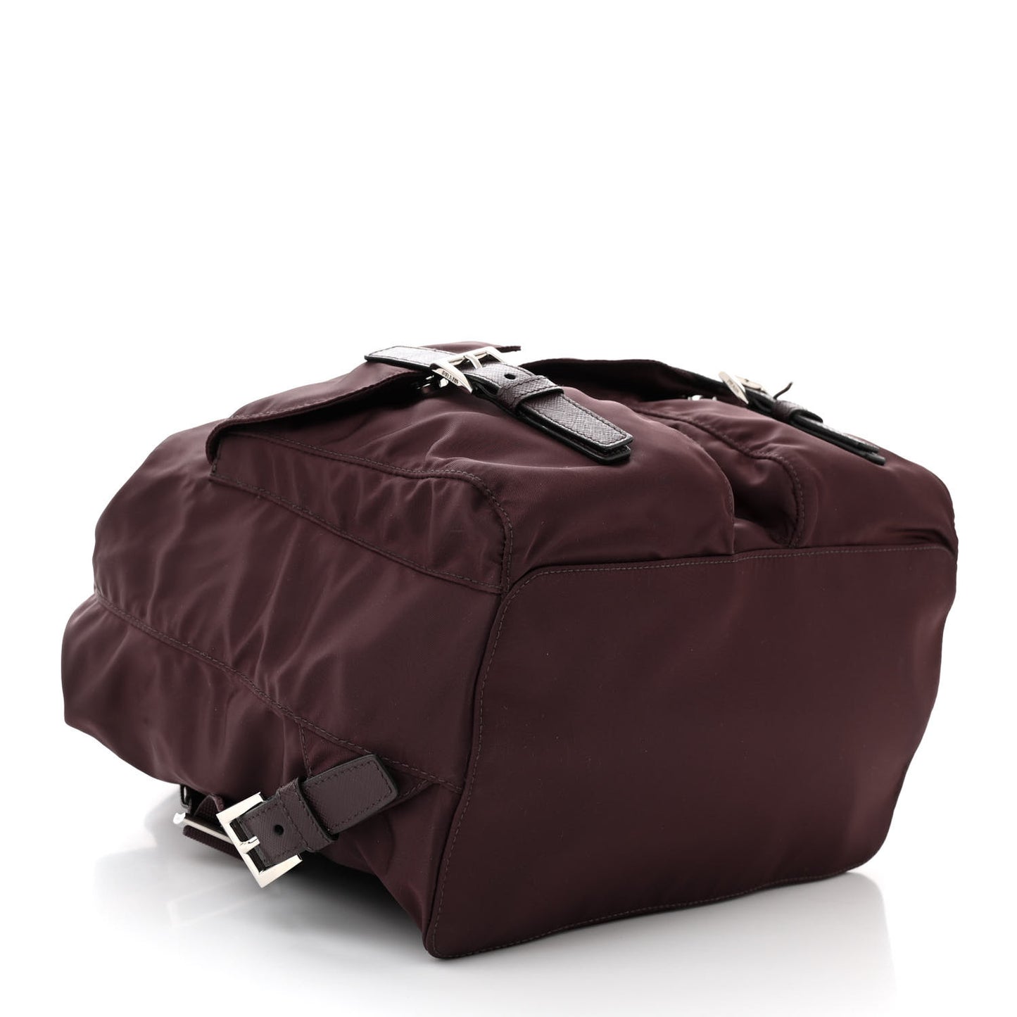 Tessuto Nylon Saffiano Vela Medium Backpack Bordeaux
