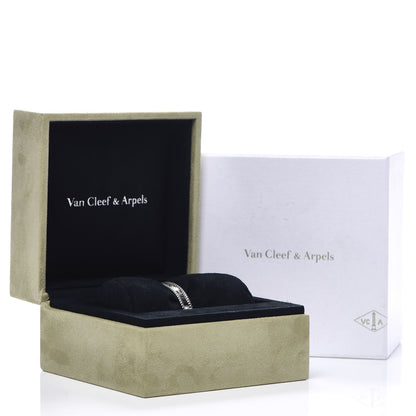 Van Cleef & Arpels 18K White Gold Perlee Signature Bangle Bracelet S 5 of 6