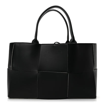 Bottega Veneta Nappa Maxi Intrecciato Medium Arco Tote Black White 1 of 11