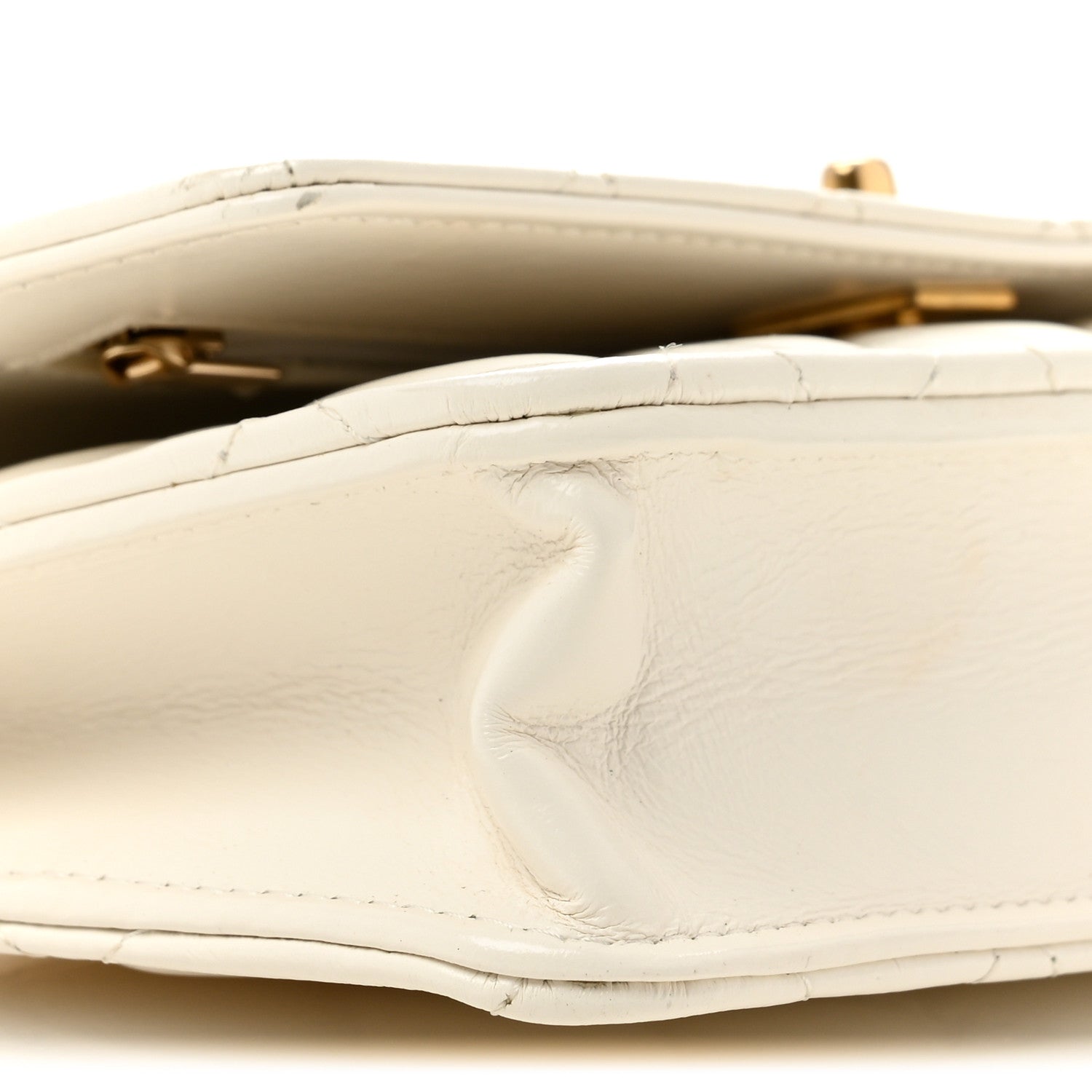 Chanel Shiny Calfskin Quilted Multicolor Top Handle Wallet On Chain WOC  White 10 of 15