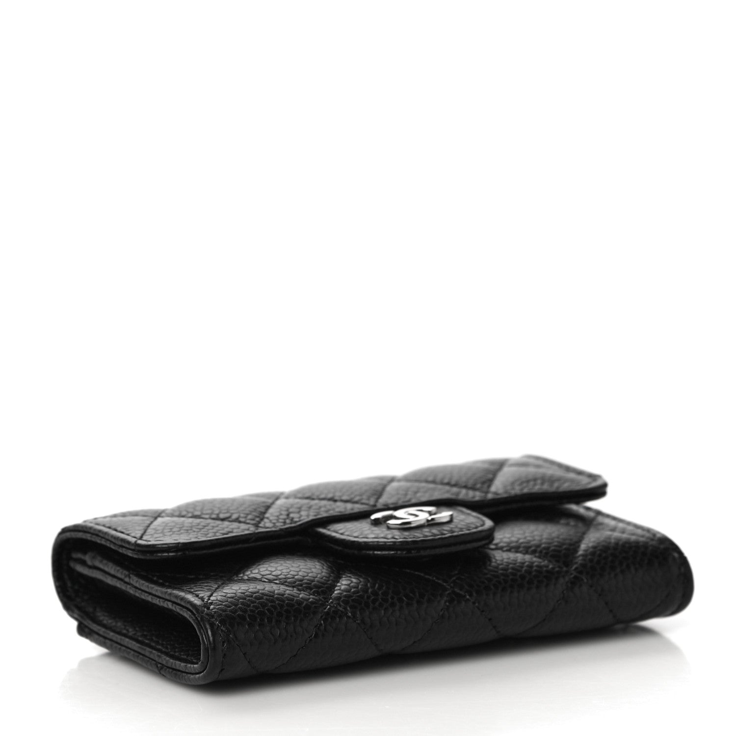 Chanel Caviar Quilted Flap Card Holder Wallet Black 4 of 12