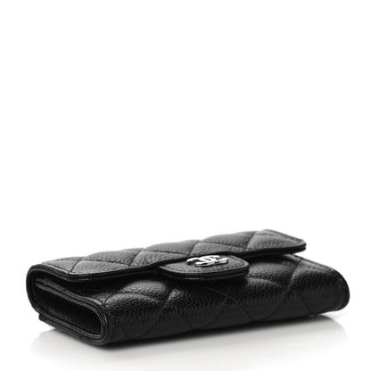 Chanel Caviar Quilted Flap Card Holder Wallet Black 4 of 12