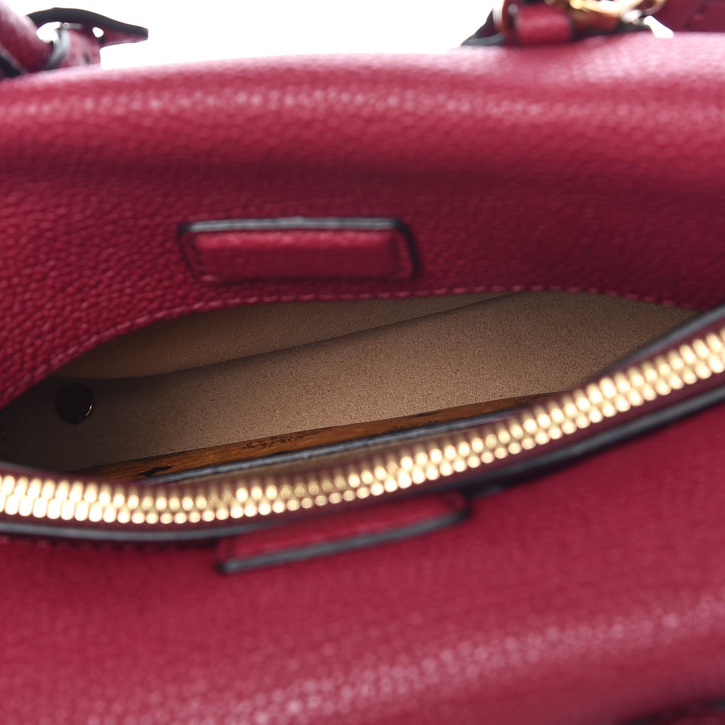 Grained Calfskin Mini Milla Tote Burgundy